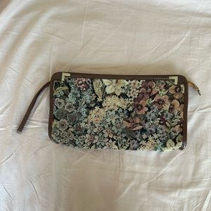 YKK Leather Embroidered 1970’s Clutch